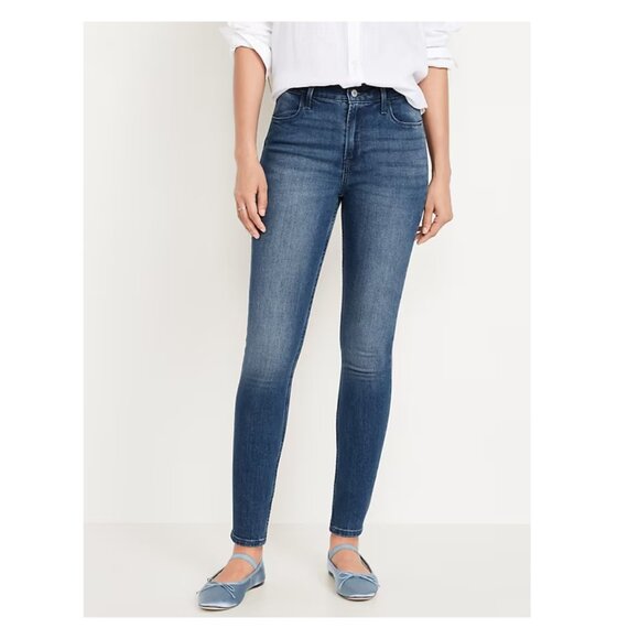 Old Navy Denim Blue Super Skinny Jeans Size 6S - Picture 1 of 8